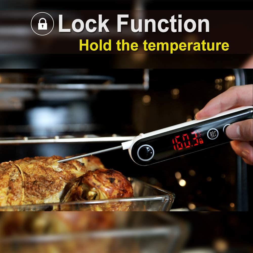 Digital Meat Thermometer Instant Read Meat Thermometer for Cooking Kitchen  Food Candy with Backlight and Magnet for Oil Deep Fry BBQ Grill Smoker