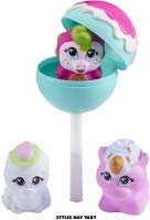 Squishy Cake Pop Cuties Mystery Multi Pack - 2 x Characters & 1 x Suprise Inside Plastic Lollipop Casing
