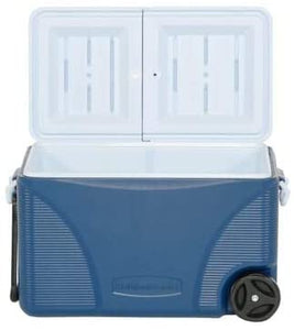 Rubbermaid DuraChill Wheeled 5-Day Cooler, 75 Quarts, Blue 1836574