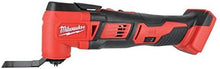 Load image into Gallery viewer, Milwaukee 2626-20 M18 18V Lithium Ion Cordless 18,000 OPM Orbiting Multi Tool with Woodcutting Blades and Sanding Pad with Sheets Included (Battery Not Included, Power Tool Only)