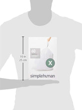 Load image into Gallery viewer, simplehuman Code K Custom Fit Liners, Tall Kitchen Drawstring Trash Bags, 35-45 Liter / 9-12 Gallon, 3 Refill Packs (60 Count)