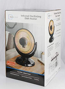 Mainstays Infrared Oscillating Dish Heater, Black Finish, JHS-800H