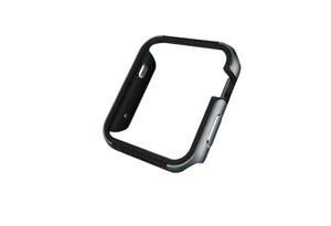 X-Doria 38mm Apple Watch Case, Defense Edge Premium Aluminum & TPU Bumper Frame (Black on Black) - Compatible with 38mm Apple Watch