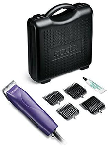 Andis 21420 EasyClip Pro-Animal 7-Piece Detachable Blade Clipper Kit, Animal/Dog Grooming, Purple MBG-2