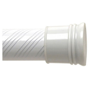 Zenna Home 804WW, Tension Swirl Shower Curtain Rod, 43 to 72-Inch, White
