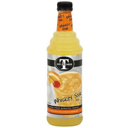 Mr & Mrs T Whiskey Sour Mix, 33.8 oz (Pack of 6)