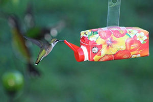 The Only Disposable/Recyclable, Ready-to-Use, Hummingbird Feeder-Prefllled w/Preservative and Dye Free"Exactly Like Flower" Nectar. Never Clean Another Feeder. Patented. (4 Pack) 44 FL OZ TOTAL