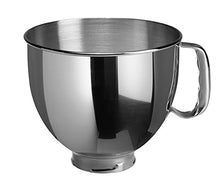 Load image into Gallery viewer, KitchenAid K5THSBP Tilt-Head Mixer Bowl with Handle, Polished Stainless Steel, Polished Stainless Steel, 5-Quart