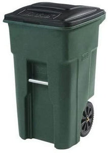Toter 25532-R1279 Residential Heavy Duty Two Wheeled Trash Can, 32 gallon, Brownstone