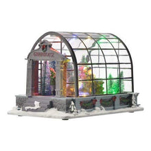 Load image into Gallery viewer, Eye Catching and Beautiful Holiday Time Village Greenhouse Display,8.875&quot;,Lovely Addition to Your Tabletops,Buffets,Servers,Mantels and More,Makes a Great Gift Too