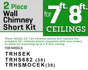 Z Line SK-KECOM 2-12" Short Chimney Pieces for 7' to 8' Ceilings, Stainless