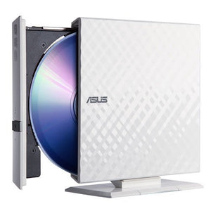 ASUS LITE Portable USB 2.0 Slim 8X DVD/ Burner +/- Rewriter External Drive, Compatible with both Mac & Windows, White (SDRW-08D2S-U/W/G/ACI/AS)