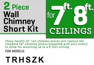 Z Line SK-KZ 2-12" Short Chimney Pieces for 7' to 8' Ceilings, Stainless