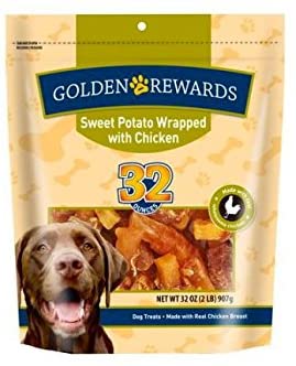 Golden Rewards Sweet Potato Wrapped with Chicken 32oz bag (1)