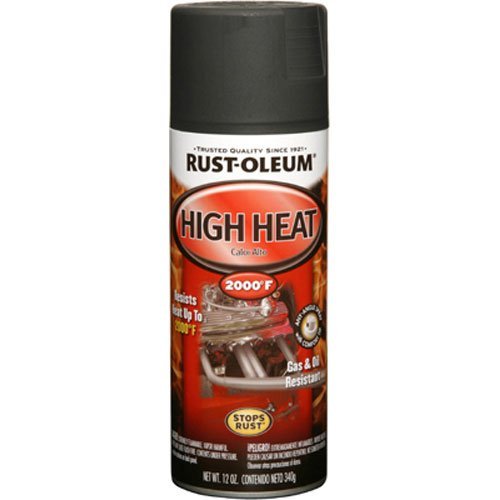Rust-Oleum 248903 Automotive 12-Ounce High Heat 2000 Degree Spray Paint, Flat Black