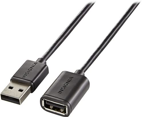 Insignia - 6' USB-A-to-USB-A Extension Cable - Black