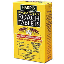 Load image into Gallery viewer, Harris Famous Roach &amp; Silverfish Killer, 4oz Tablets - Treats a Minimum of 8 Rooms, 95+ Tablets Included