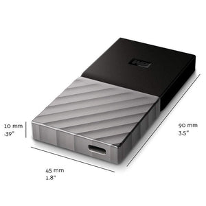 WD 256GB My Passport SSD Portable Storage - USB 3.1 - Black-Gray - WDBKVX2560PSL-WESN