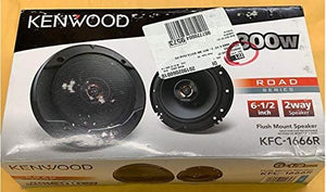 Kenwood KFC-1666R Road Series 6-1/2" 2-Way Car Speakers with Cloth Cones (Pair) - Black