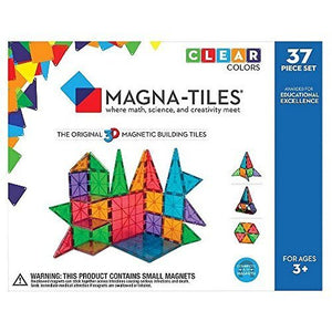 Magna-Tiles Clear Colors 37 Piece Set - 14837