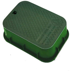 Dura Plastic Products 12" x 17" x 6" Deep Rectangular Extension Box Green Box-Green Lid - Replaces Carson 1419-6X - Engraved: Irrigation Control Valve