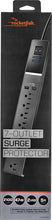 Load image into Gallery viewer, - 7-Outlet Surge Protector - Black