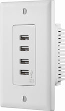 Load image into Gallery viewer, Insignia 4.8A 4-Port USB Charger Wall Outlet - White - Model: NS-HW42A018