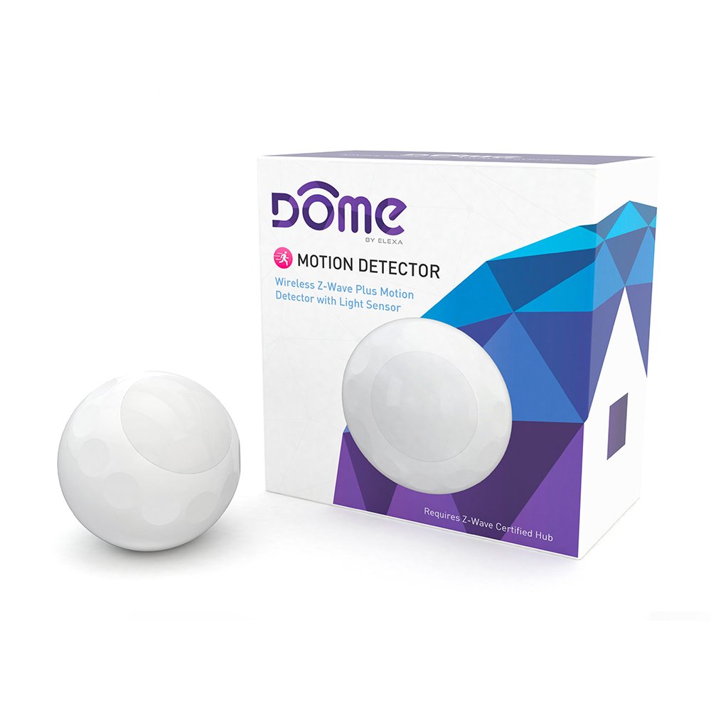 Dome Home Automation Motion Detector Z-Wave - Light Sensor - Magnetic Mount, White (DMMS1)