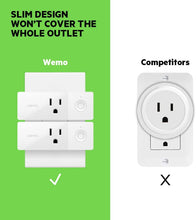 Load image into Gallery viewer, Wemo Mini Smart Plug, WiFi Enabled, Works with Alexa, Google Assistant &amp; Apple HomeKit