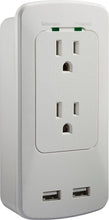 Load image into Gallery viewer, 2-Outlet/2-USB Wall Tap Surge Protector - White