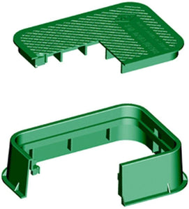 Dura Plastic Products 12" x 17" x 6" Deep Rectangular Extension Box Green Box-Green Lid - Replaces Carson 1419-6X - Engraved: Irrigation Control Valve