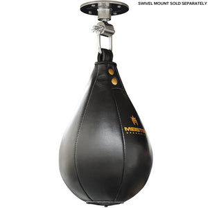Meister SpeedKills Leather Speed Bag w/Lightweight Latex Bladder - Black - Large (10.5" x 7")