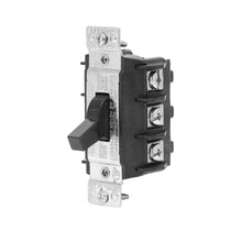 Load image into Gallery viewer, Leviton MS303-DS 30 Amp 600 Volt, Three-Pole, Three Phase AC Motor Starter, Suitable as Motor Disconnect, Toggle, Industrial Grade, Non-Grounding, Black