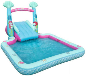 Member's Mark Inflatable Pool & Slide with Sprinkler Arch Over 5 ft Tall (Mermaid)