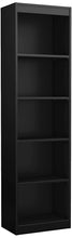 Load image into Gallery viewer, South Shore Axess Collection 5-Shelf Narrow Bookcase, Pure Black