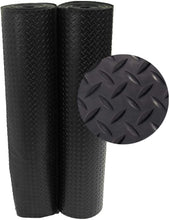 Load image into Gallery viewer, Rubber-Cal &quot;Diamond Plate Rubber Flooring Rolls, 3mm x 4ft Wide Rolls