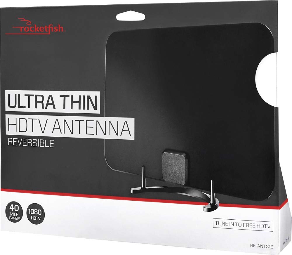 Rocketfish Ultra Thin HDTV Antenna Reversible RF-ANT316 Black/White