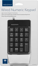 Load image into Gallery viewer, Insignia Wired Keypad - Black - Model: NS-PNKNUM19