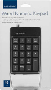 Insignia Wired Keypad - Black - Model: NS-PNKNUM19