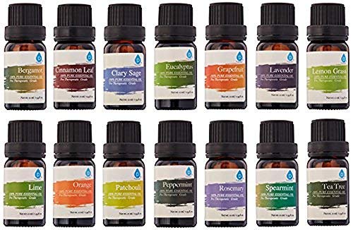 Pursonic 100% Pure Essential Aromatherapy Oils Gift Set-14 Pack - 10ML