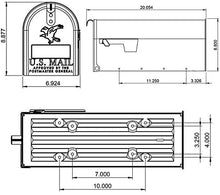 Load image into Gallery viewer, Gibraltar Mailboxes Elite Medium Capacity Galvanized Steel, Post-Mount Mailbox, E1100B00