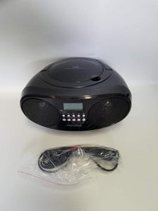 Insignia - CD Boombox with AM/FM Tuner - Black