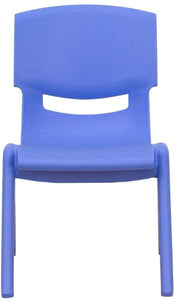 Flash Furniture Blue Plastic Stackable School Chair with 10-1/2-Inch Seat Height