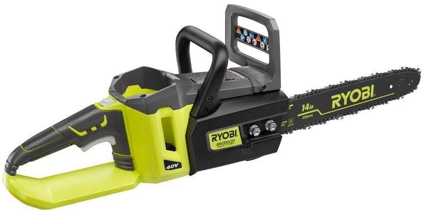 Ryobi 14 Inch 40-Volt Brushless Chainsaw Without Battery and Charger