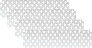1 ft. H x 4 ft. W White Modular Vinyl Lattice Fence Panel (4-Pack)