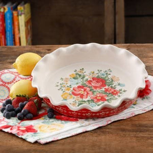Vintage Floral 9" Pie Plate