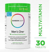 Load image into Gallery viewer, Rainbow Light - Men&#39;s One Multivitamin - Probiotic, Enzyme, and Vitamin Blend; Supports Energy, Stress Management, Heart, Prostate, Muscle, and Sexual Health in Men; Gluten Free - 30 Tablets