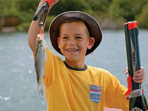 Goliath New and Improved Rocket Fishing Rod - Ready to Fish Kids Fishing Pole - Shoots a Bobber Instead of Casting