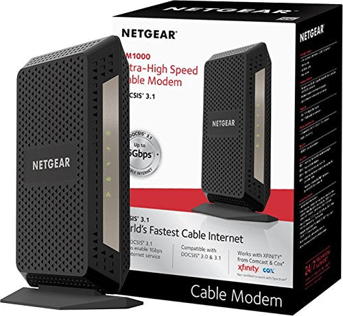 NETGEAR Max Download speeds of 6.0 Gbps, for XFINITY by Comcast and Cox. Compatible with Gig-Speed from Xfinity