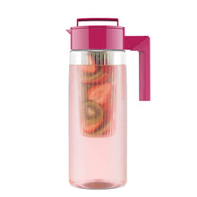 Load image into Gallery viewer, Takeya Flavor Infusion Maker, 2 Quart, Raspberry BPA-Free Fruit and Vegetable Water Tea Infuser Pitcher